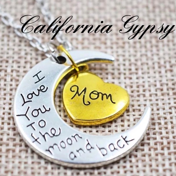 I Love You To The Moon Mom Necklace - Picture 6 of 7